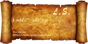 Ladó Sára névjegykártya