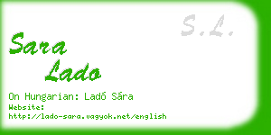 sara lado business card