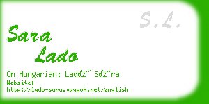 sara lado business card